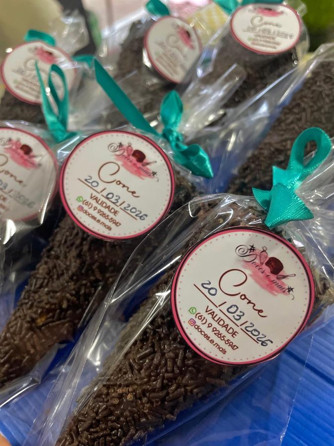 Cone trufado de brigadeiro